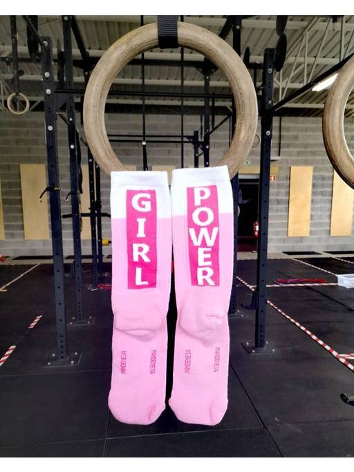 PEGADA SOCKS - Wholesale Socks - Women's - PINK GIRL POWER STOCKINGS