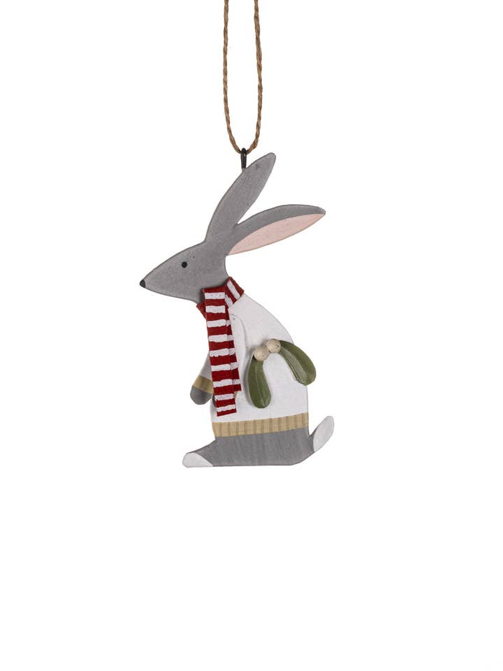 White Jumper Hare Hanger for wholesale by Shoeless Joe Ltd