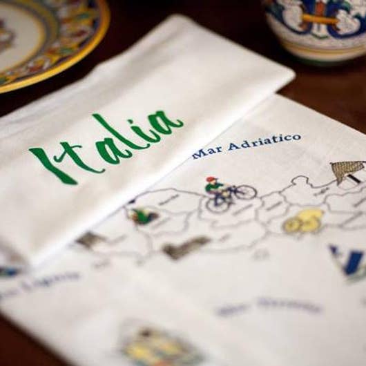 Jump That Moon - Wholesale Tea Towel - Map Of Italy Dish Towel