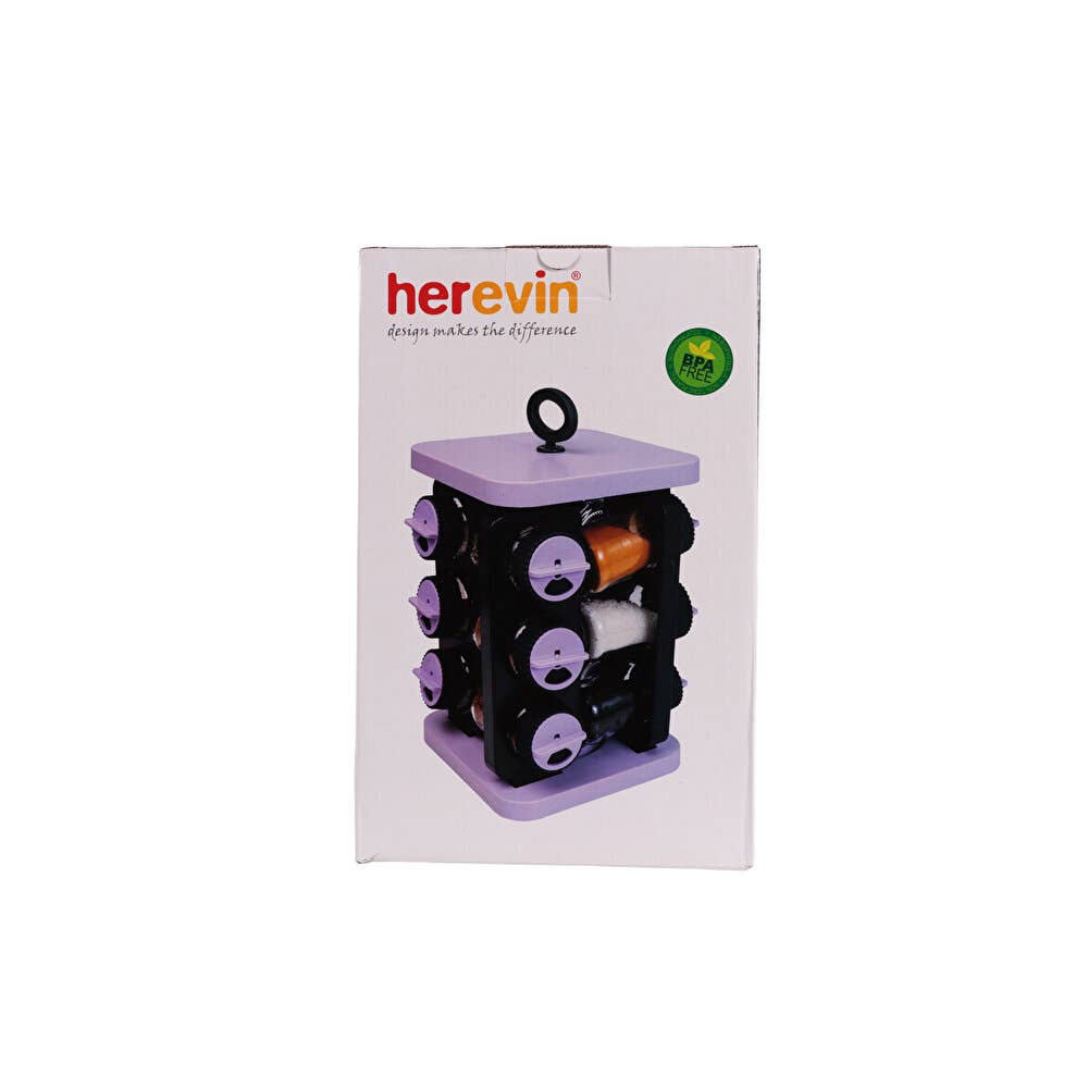 Biggbrands GmbH - Wholesale Kruidenrek - Herevin glazen kruiden-set grijs 105 cc, 12-delig2