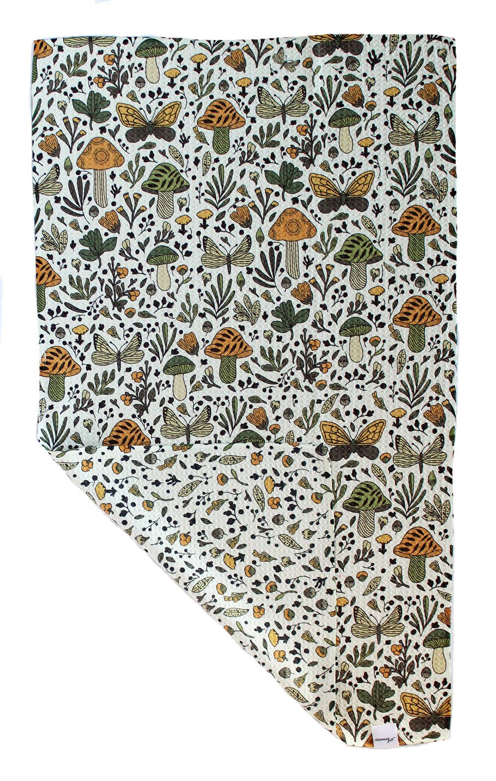 ellembee gift - Wholesale Tea Towel - Boho mushrooms and insects | two sided waffle tea towels2