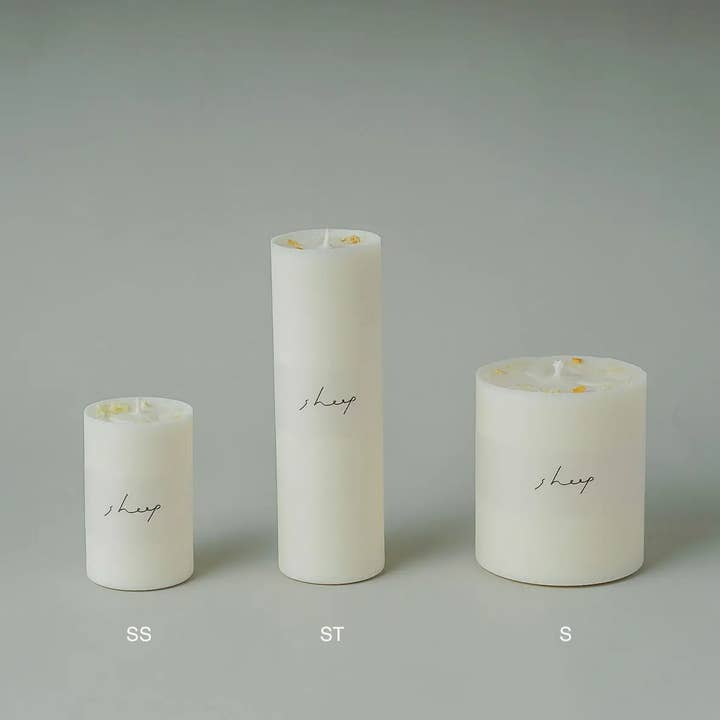 "Japacolle" Japan Collections - Wholesale Pillar Candle - SHEEP SOY CANDLE / YUZU TEA