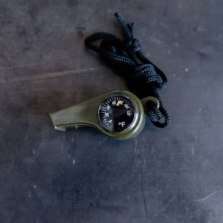 Bradley Mountain - Wholesale Navigational Compass - Lanyard Whistle + Thermometer/Compass