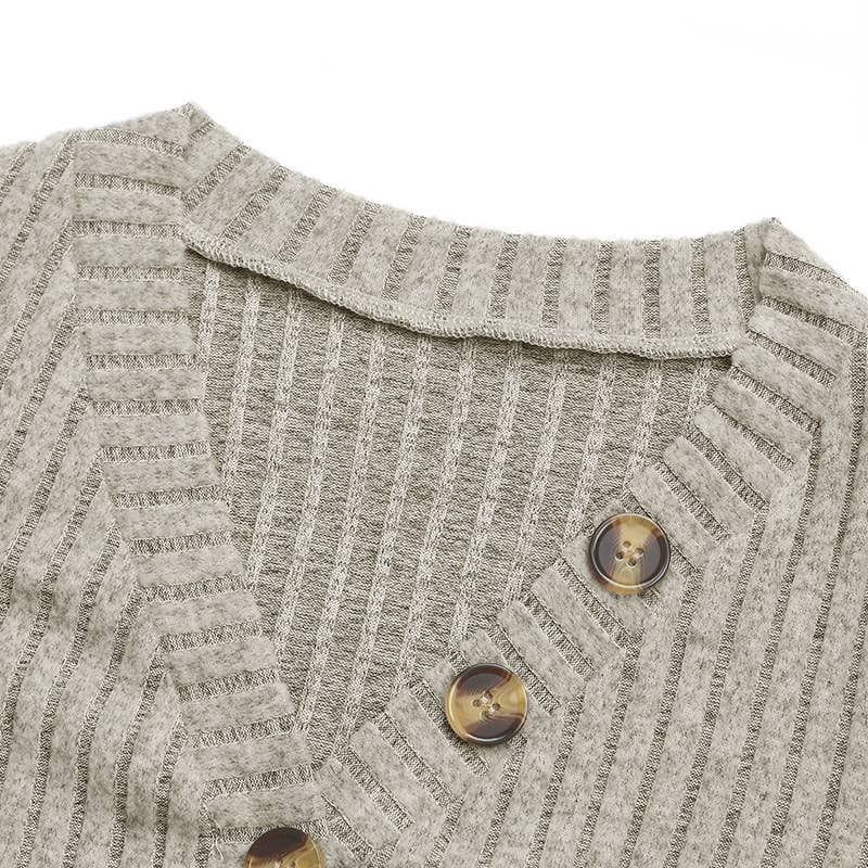 KAKI Combinaison à rayures unies avec col en V en vente sur Faire8