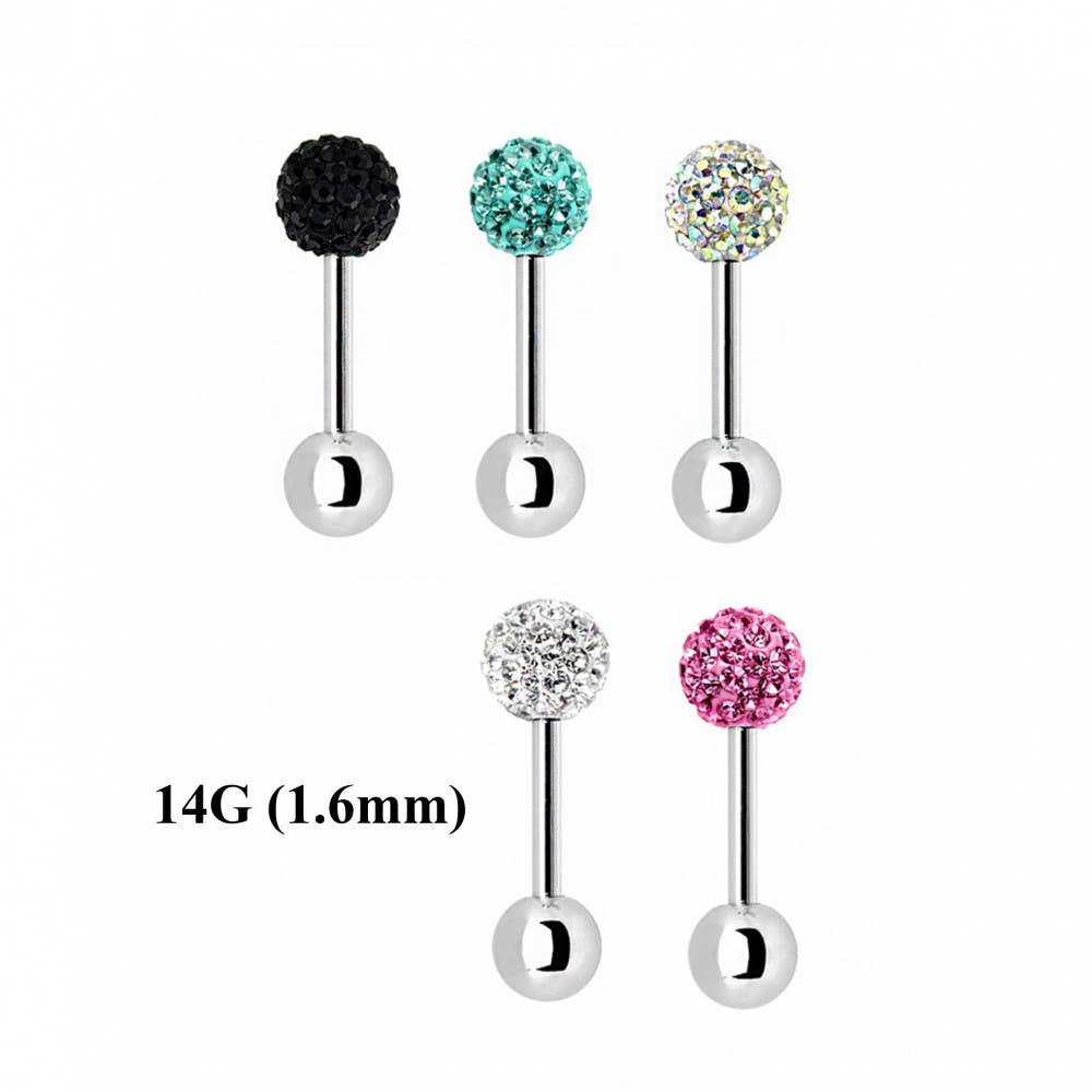 Wholesale Surgical Steel 316L Multi Crystal Barbell for