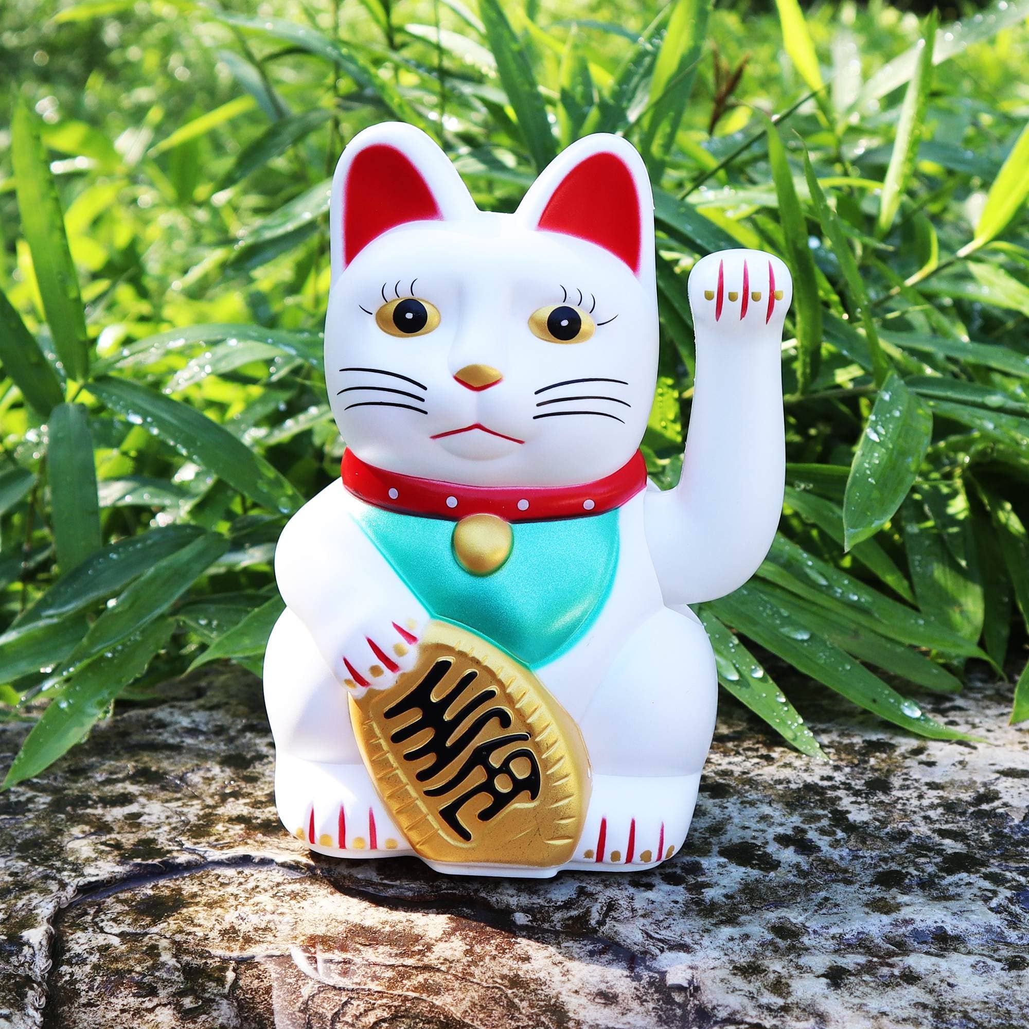 Tribal Trade GmbH - Wholesale Decorative Figurine - Lucky cat Maneki-neko waving cat 15cm white5