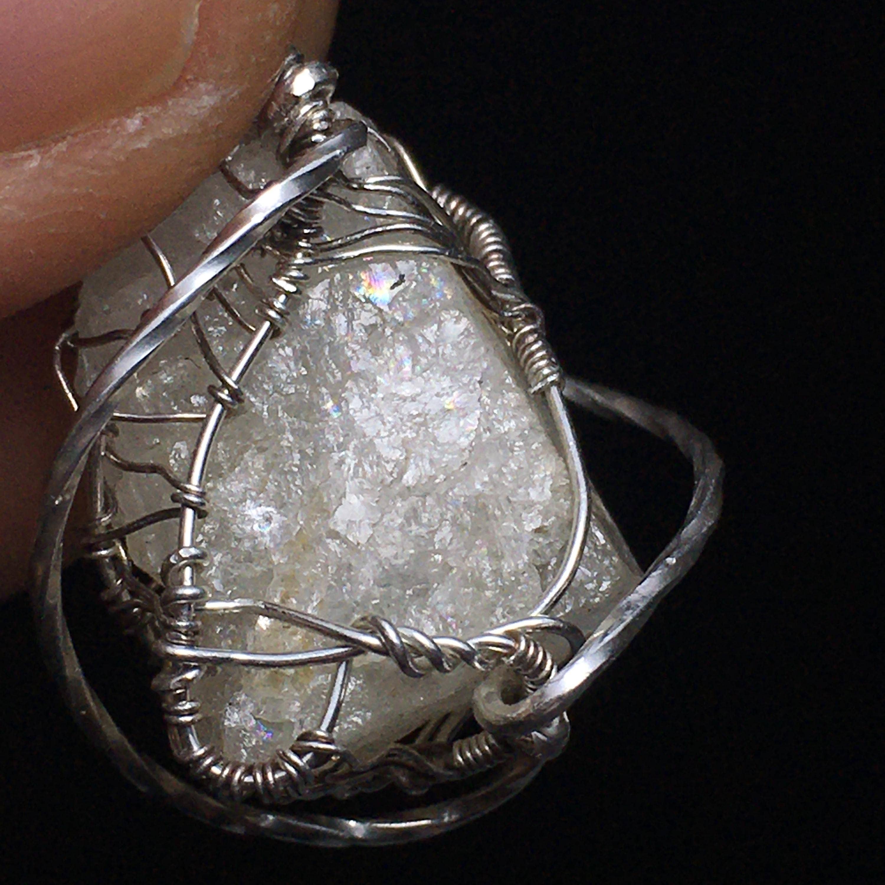Wildheart Crystals - Wholesale Individual Charm/Pendant - Brazilian Phenacite Silver Wire-Wrap Pendant7