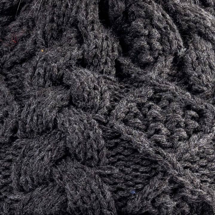 Aran Traditions - Wholesale Beanie - Women's - Aran Diamond Cable Button Hat6