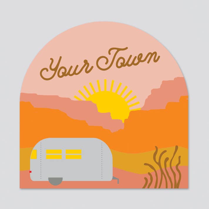 Personalized City Sticker - Canyon Trailer View for wholesale by Rock Scissor Paper