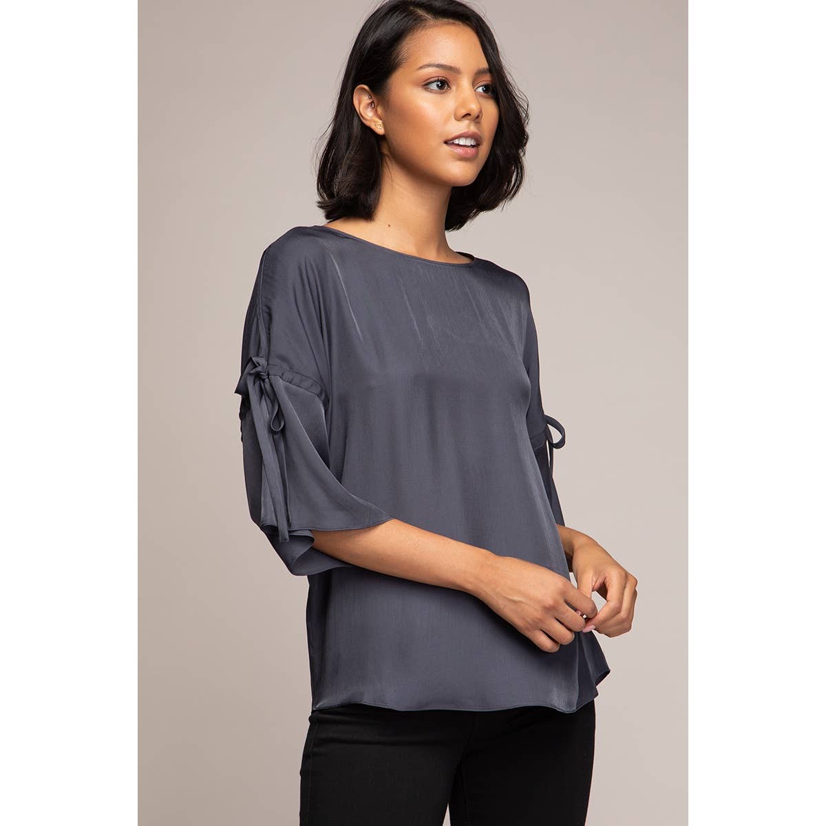 Naked Zebra Rack – wholesale Blouse – Women’s – Boat Neck Blouse With Sleeve Ties6