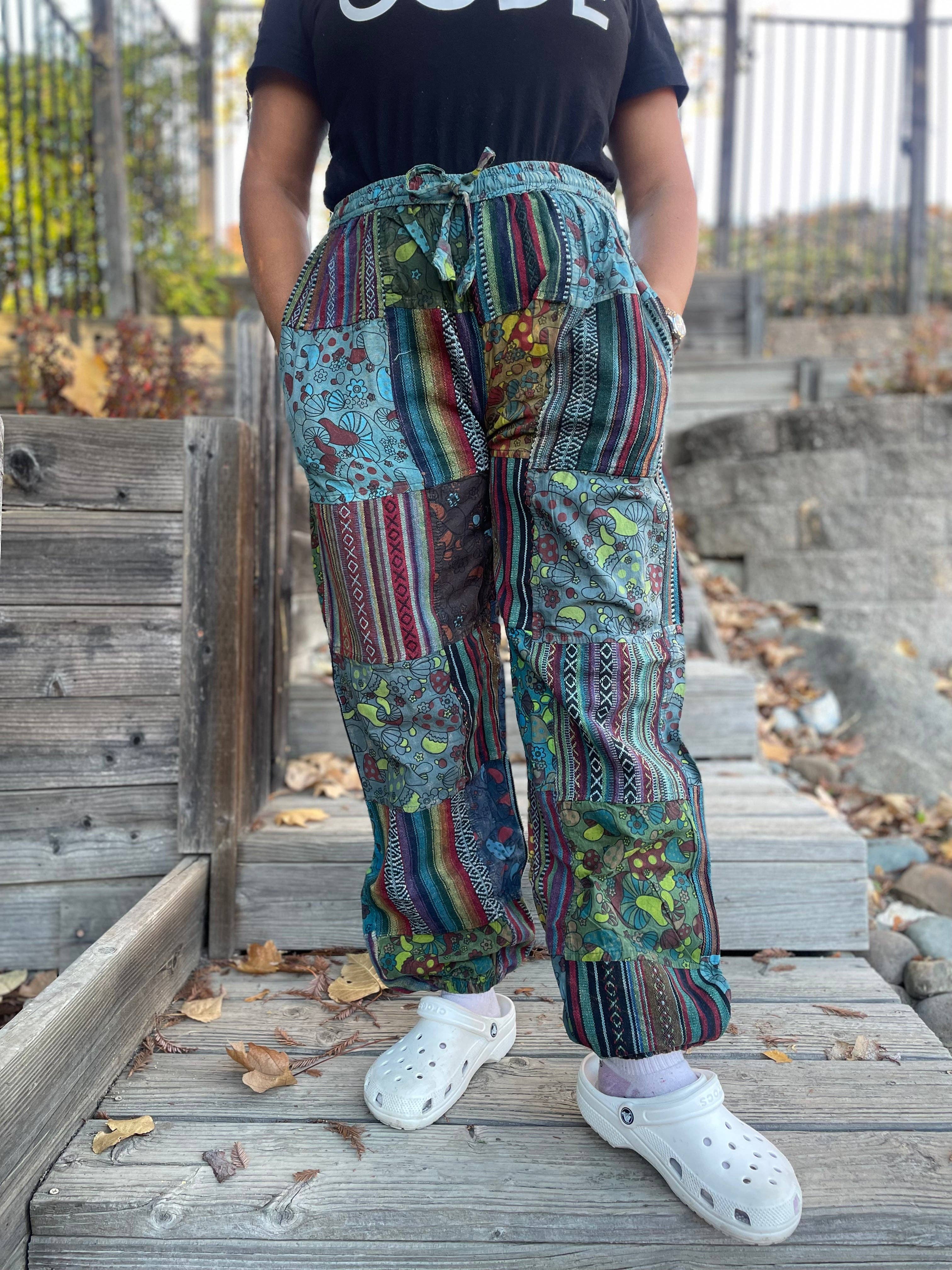 Like International - Wholesale Pants - Women's - Thick Patchwork Pants Bohemian Summer Bright Comfy Men and Women Hippy Pants Hippie6