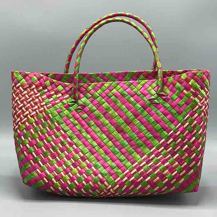 The Niger Bend - Vente Tote bag – femme - Sac fourre-tout en paille de Pandan tissé à la main4