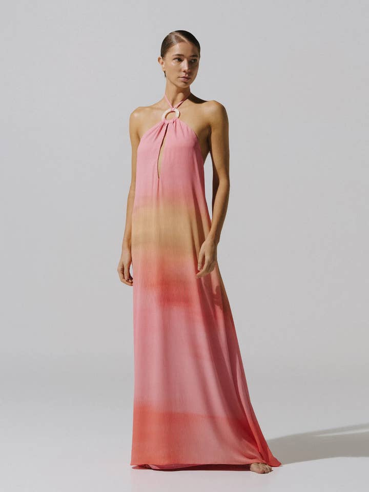 Rondine Maxi Dress Coral Reef for wholesale by Baobab