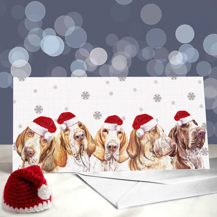 Bracco Italiano - Greeting Cards (Christmas) for wholesale by Amber Marie Studio