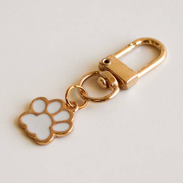 Porte-clés/Charm | Patte. Blanc pour la vente par La-a SOLE