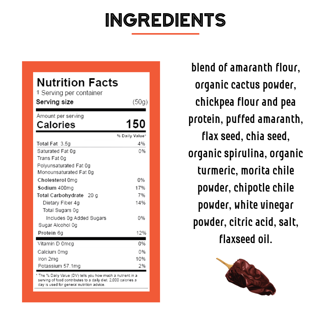 Nemi Snacks - Vente Encas soufflé - Smoky Chipotle - Snacks croquants Nopales et cactus Nemi8