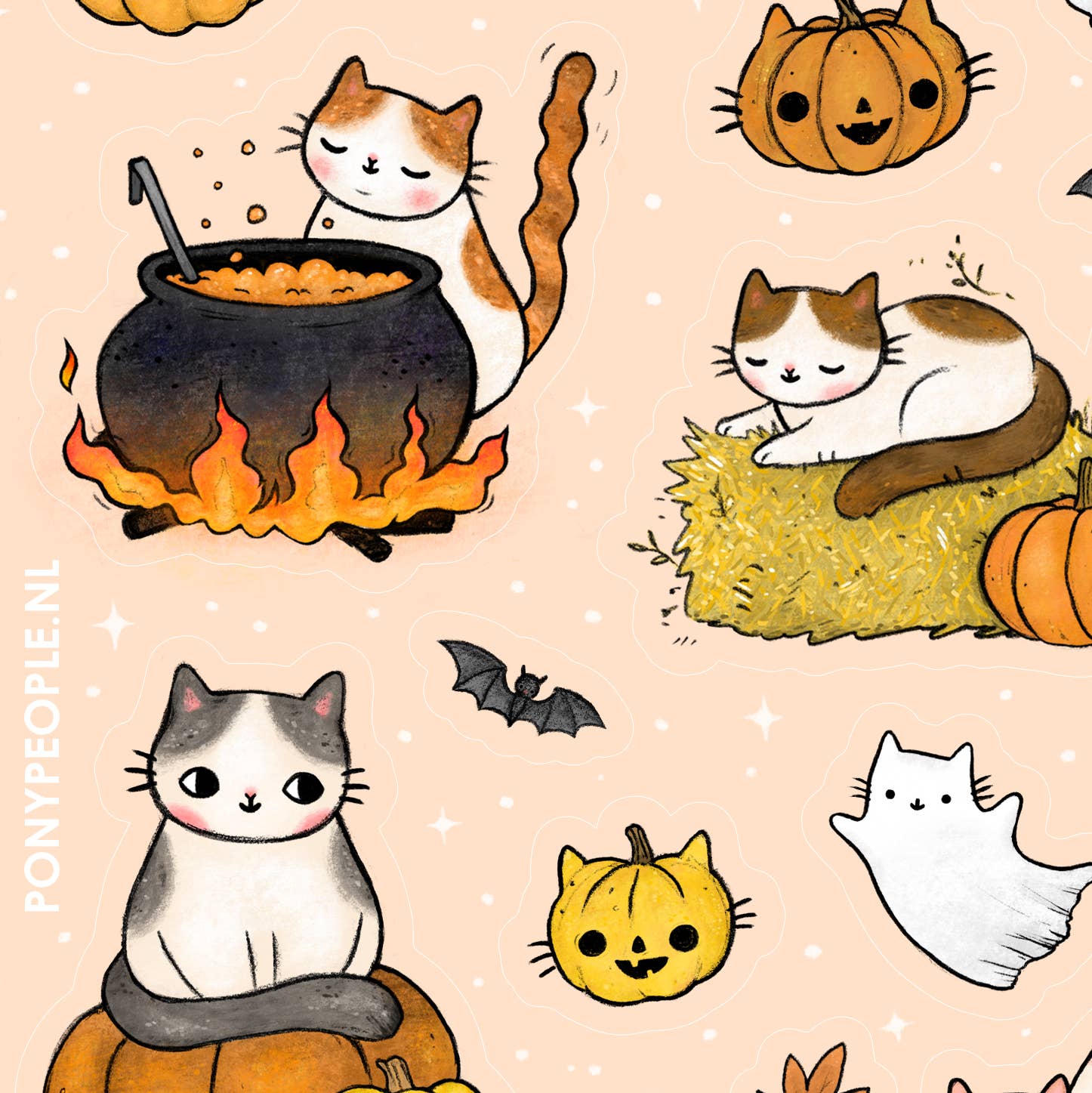 PONY PEOPLE - Wholesale Sticker - Pumpkin Patch Sticker Set2