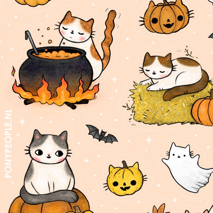 PONY PEOPLE - Wholesale Sticker - Pumpkin Patch Sticker Set2