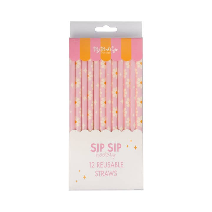 PLGOG16 - Disco Daisy Reusable Straws for wholesale by My Mind’s Eye