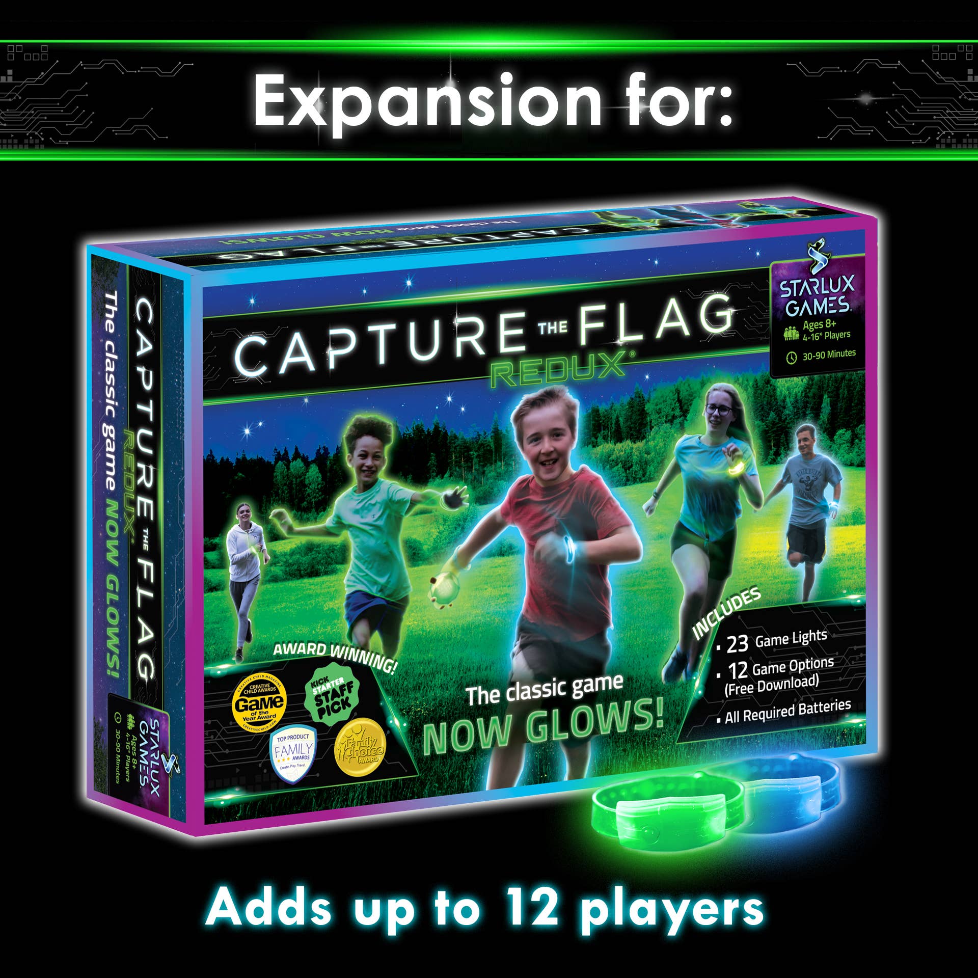 Starlux Games - Vente Jouet lumineux – enfant et bébé - Bracelets qui brillent dans le noir — pour Capture the Flag5