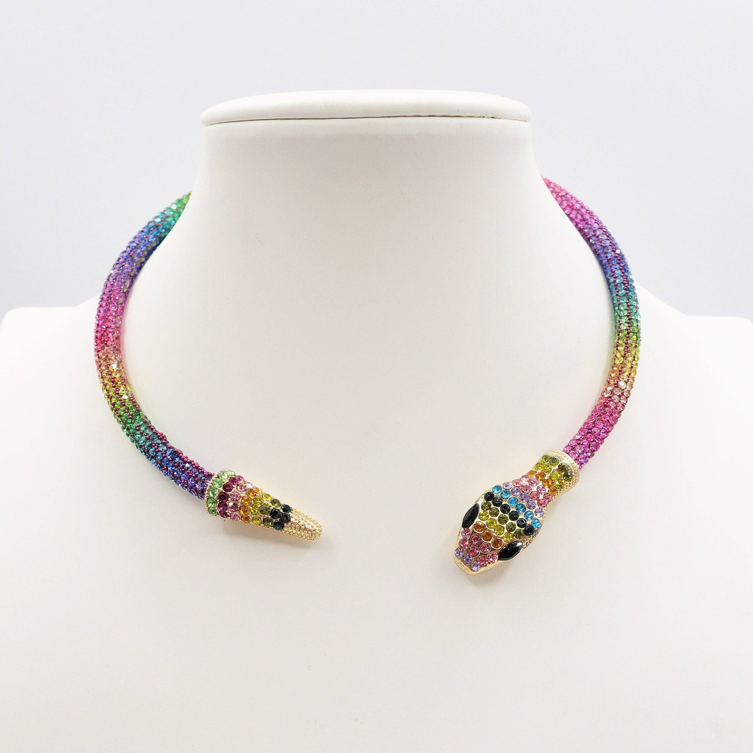 Daemon srls - Wholesale Choker/Collar - KAA CHOKER ~ Girocollo snodato a serpente con cubic zirconia10