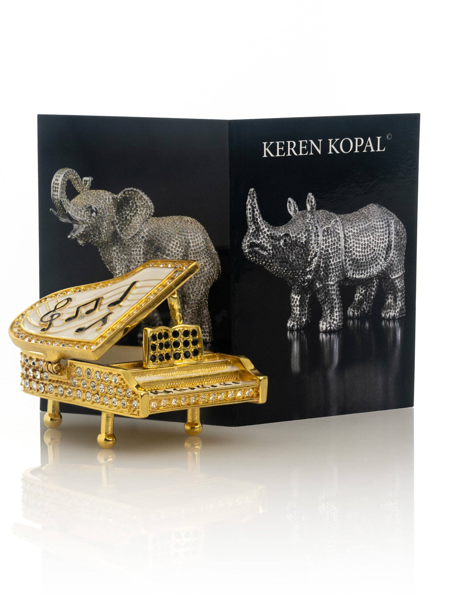 Keren Kopal - Wholesale Jewelry Box/Organizer - Golden White Piano2