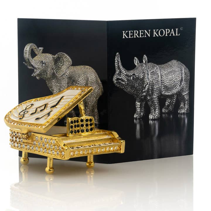 Keren Kopal - Wholesale Jewelry Box/Organizer - Golden White Piano2