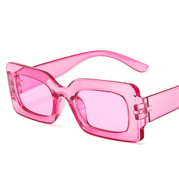 ACCITY - Wholesale Sunglasses - Women's - Trendy Small Square Jelly Sunglasses, Retro Style_CWASG00741