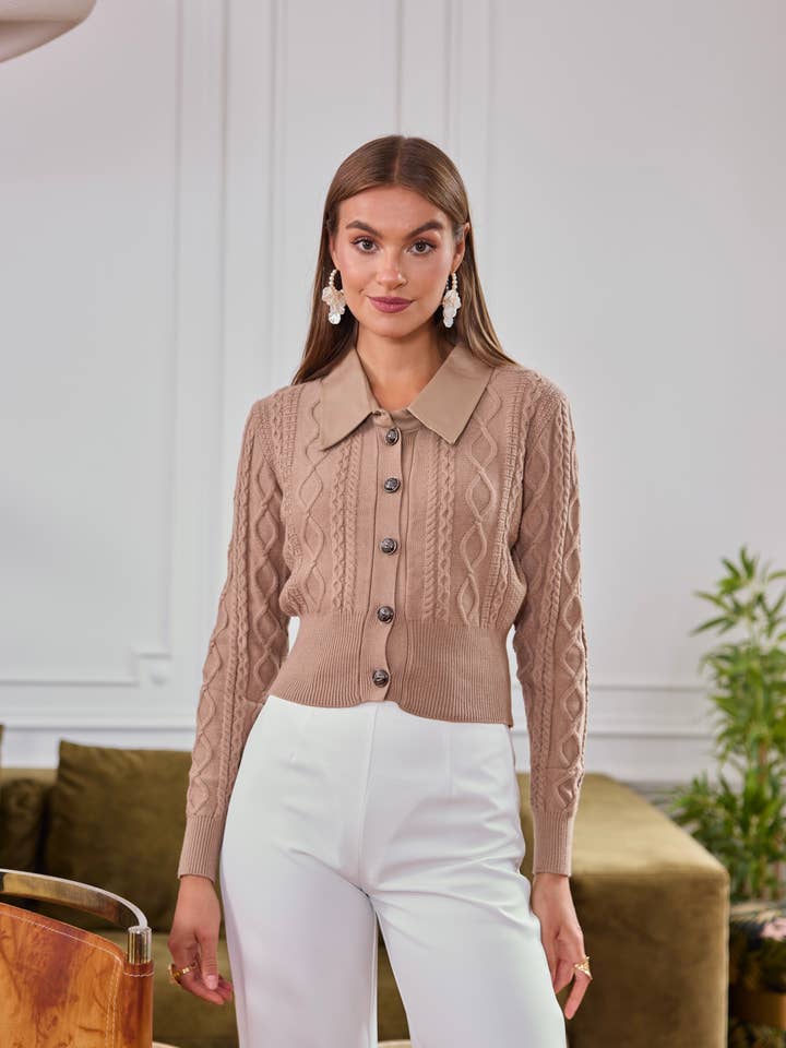 Verdrillte Weste mit Hemdkragen - 2650 für den Großhandel von Frime