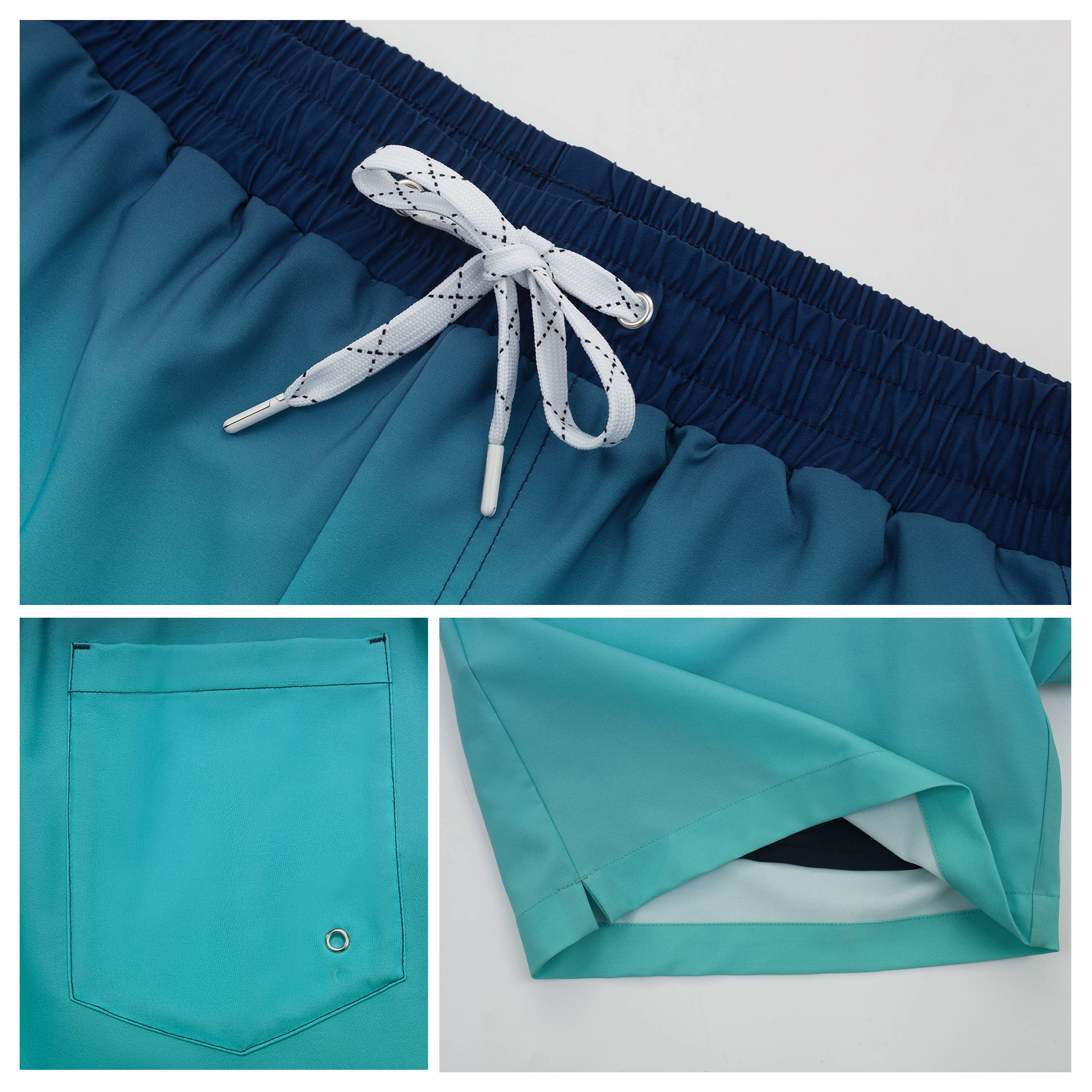 Rokka & Rolla - Wholesale Swim Shorts - Men's - Men's 7'' Stretch Swim Short with Compression Liner Swimwear37