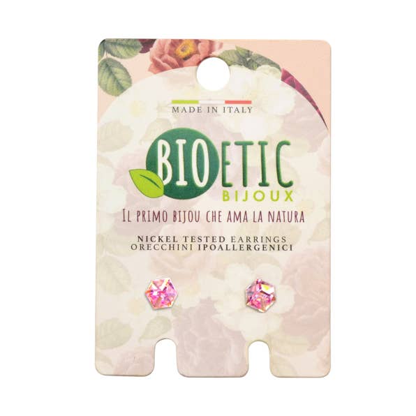 Cubo Light Rose Swarovski Earrings 110C14 for wholesale by Bioetic bijoux