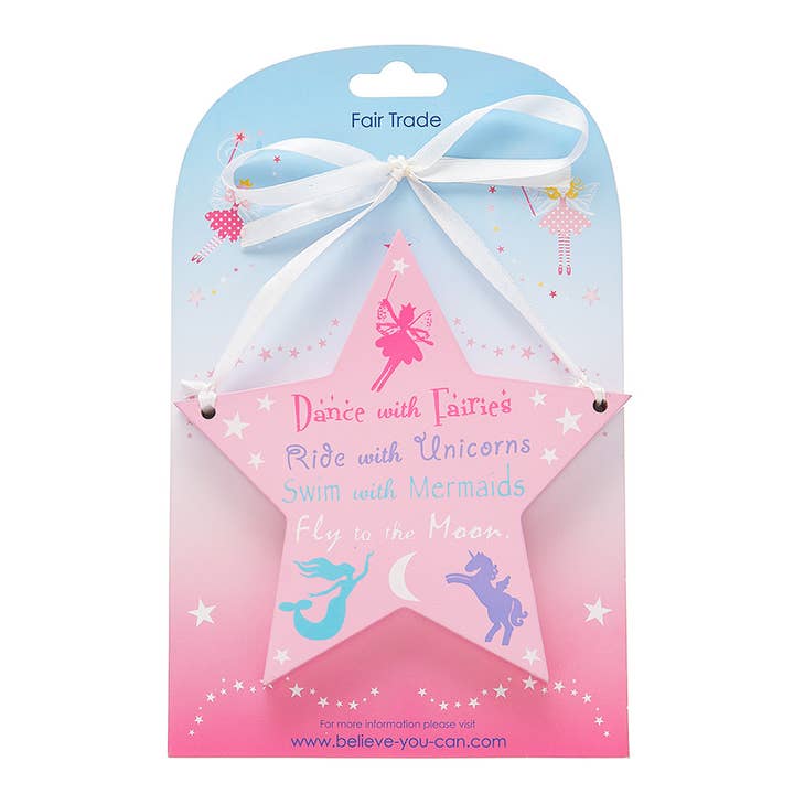 “Dance com as fadas. Passeio com o letreiro de comércio justo dos unicórnios por atacado de Believe You Can