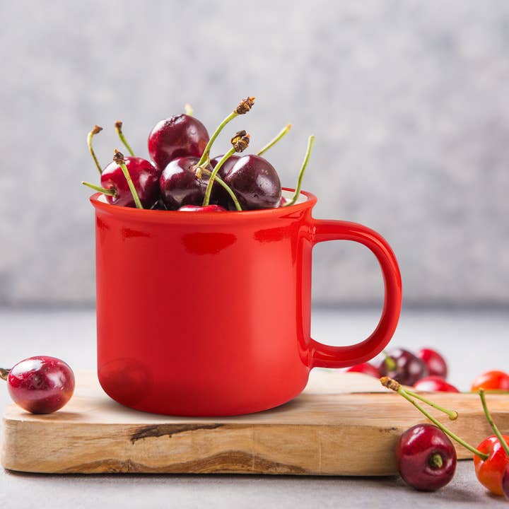 Kook - Wholesale Coffee Mug - Kook Ceramic Camper Mugs, 14 oz, Navy Blue, Set of 21