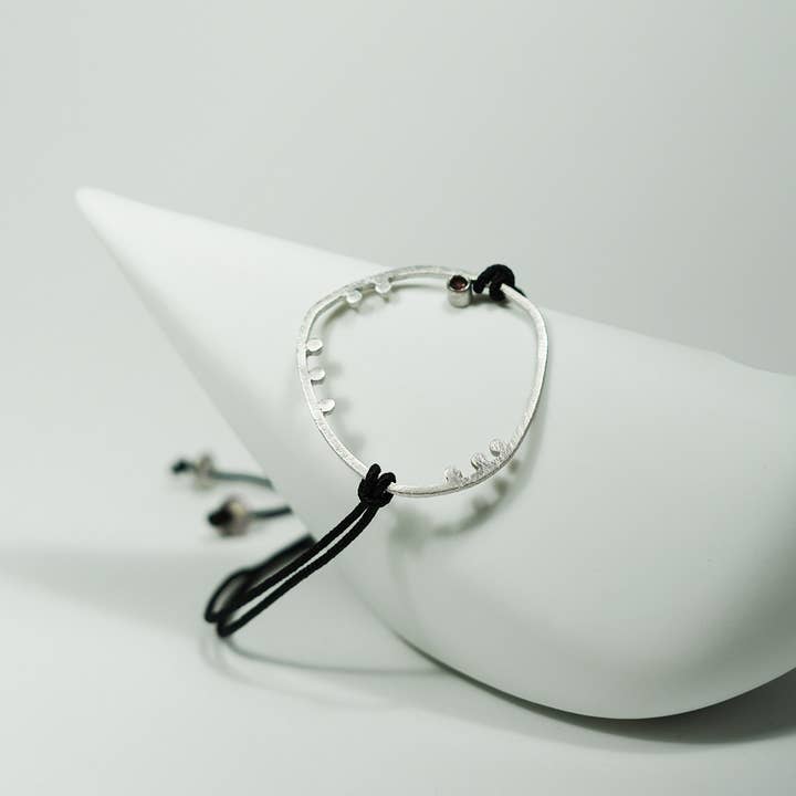 Pulsera De Plata Y Turmalina Rosa Colección Brisa para venta al por mayor de Tass Joies España