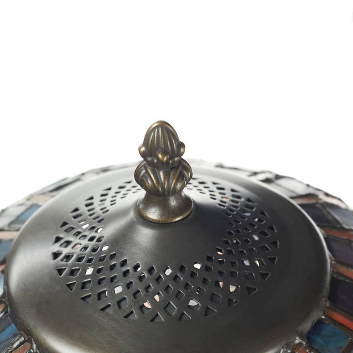 River of Goods - Wholesale Accent/Desk Lamp - 26" Tiffany Stained Glass Table Lamp - Pond Lily Bell Shade12