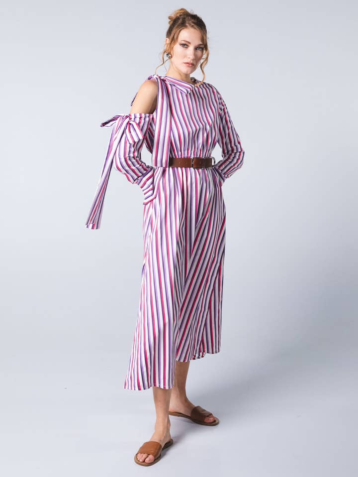 Robe longue rayée pour la vente par simona bonacci