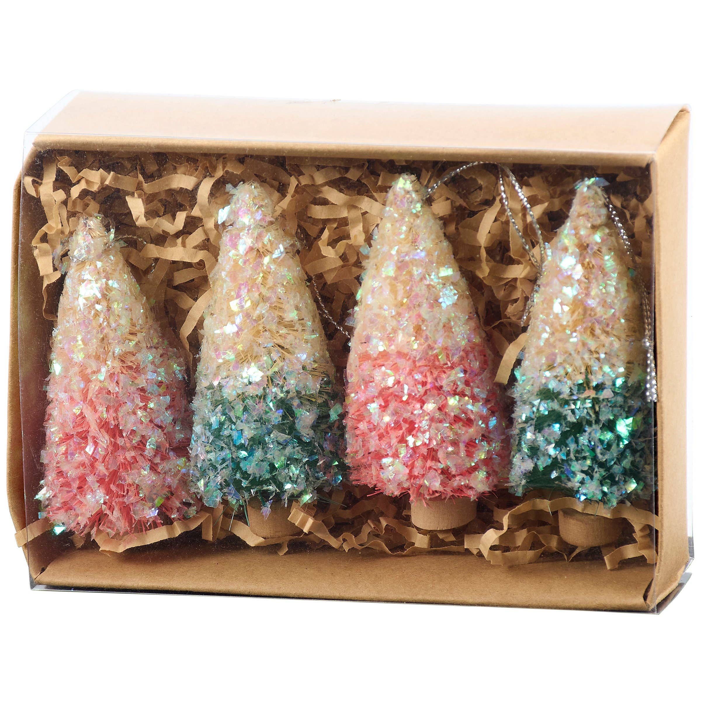 Primitives by Kathy - Wholesale Artificial Christmas Tree - Retro Bottle Brush Tree Set3