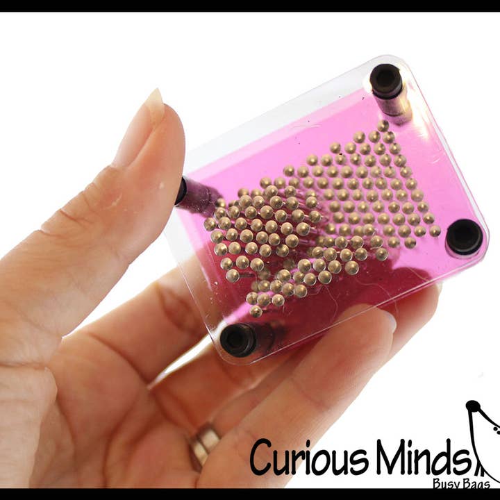 Curious Minds Toys - Wholesale Fidget Toy - Kids - 1 Tiny Metal Rectangle Shape Pin Art Classic Fun Toy - 3D C