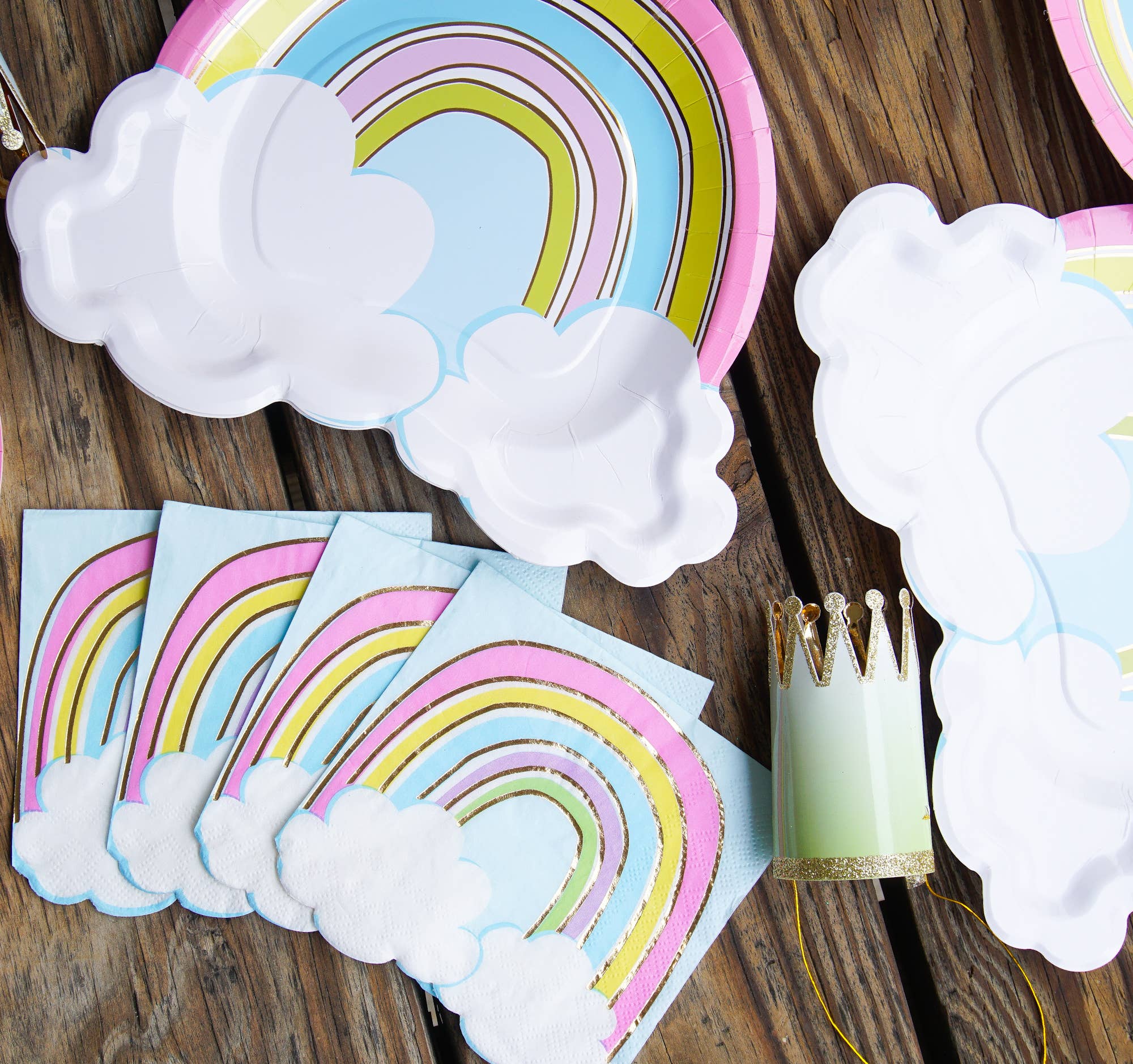 Party Partners - Wholesale Disposable Plate - Rainbow Dessert Plates1