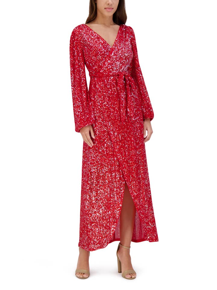 Siena- Sequin Knit Maxi Dress for wholesale by Kensie & Siena