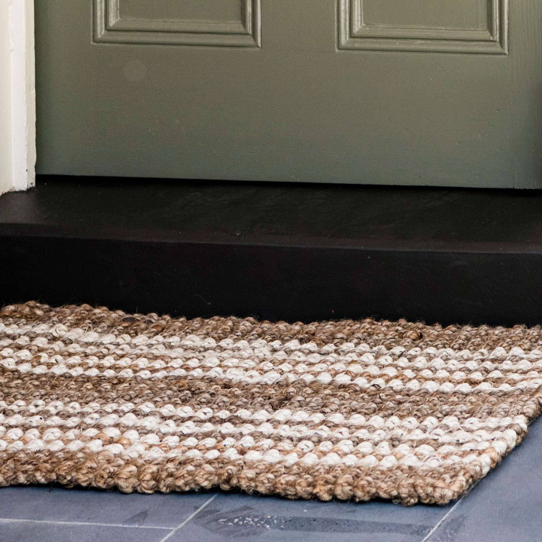 North Avalon - Wholesale Area Rug - Osbourne | Stripe Chunky Jute Bouclé Rug0