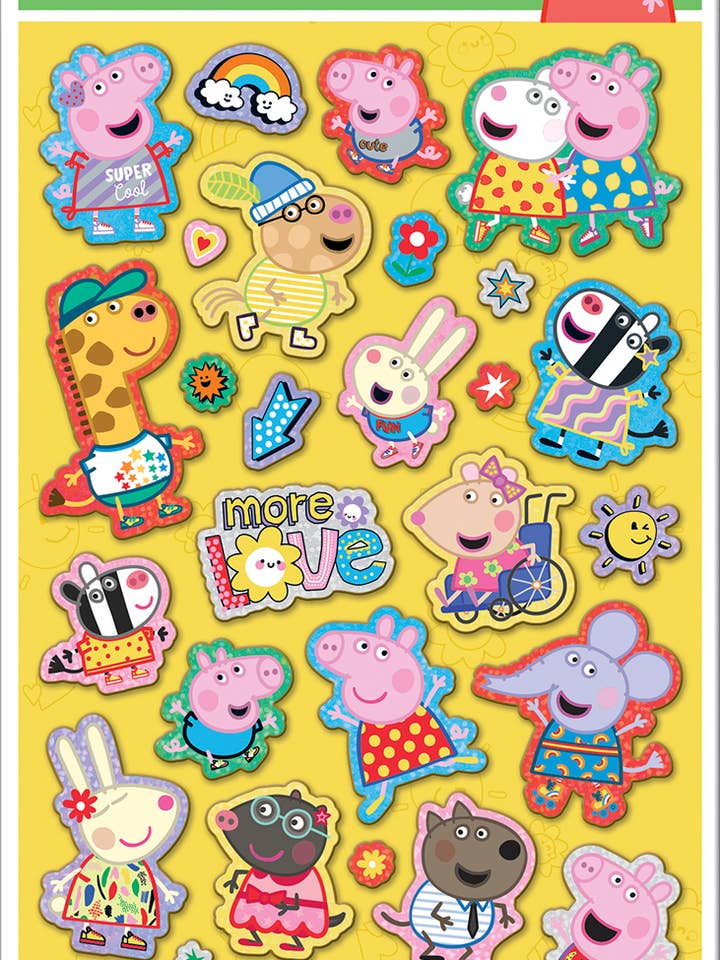 Peppa Pig Kärleksglittrande Klistermärkespaket för wholesale av Paper Projects Ltd