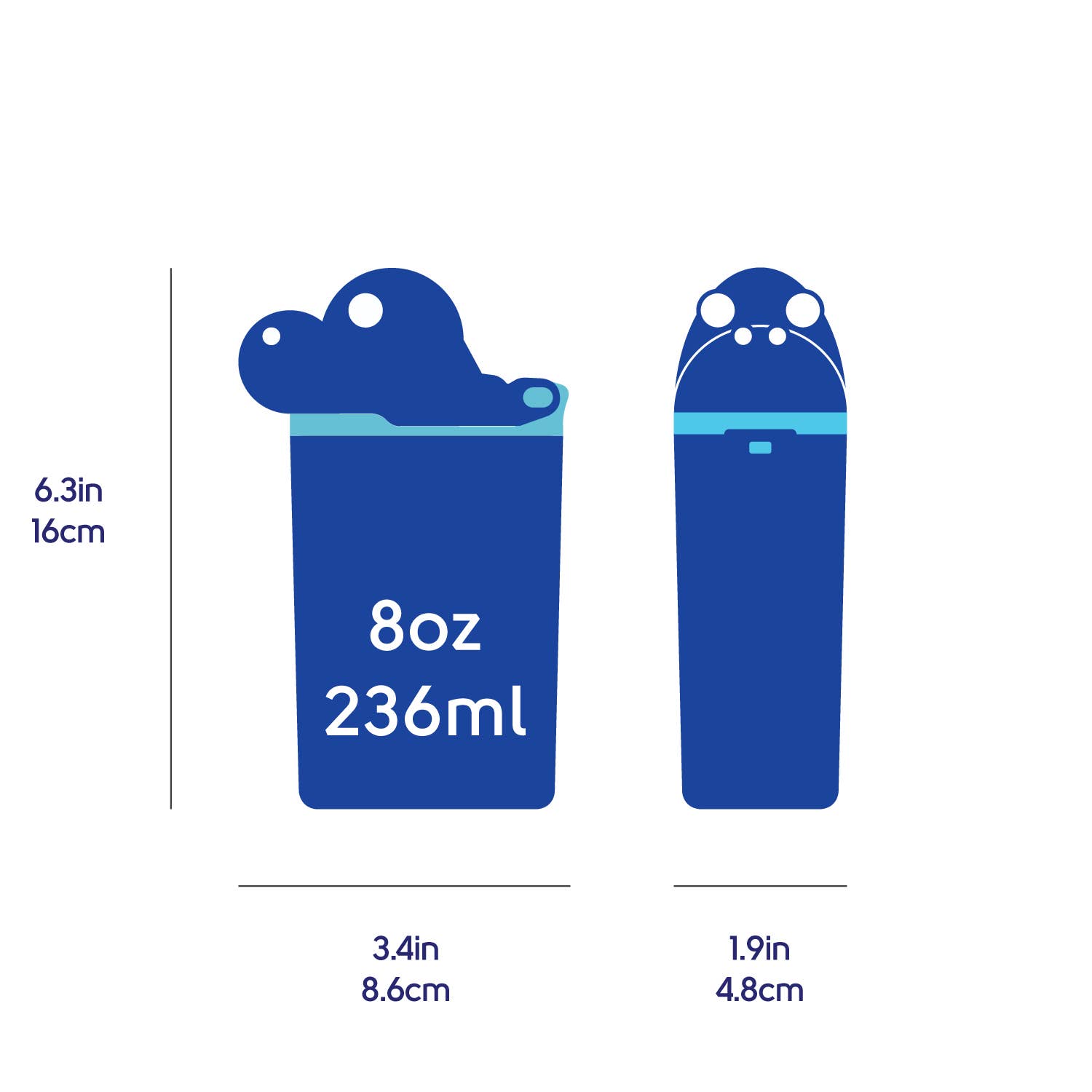 Kitchen Innovations Inc. - Vente Bouteilles d'eau - Boire dans la boîte FunTop (8 oz) (jus/bouteille d'eau)2