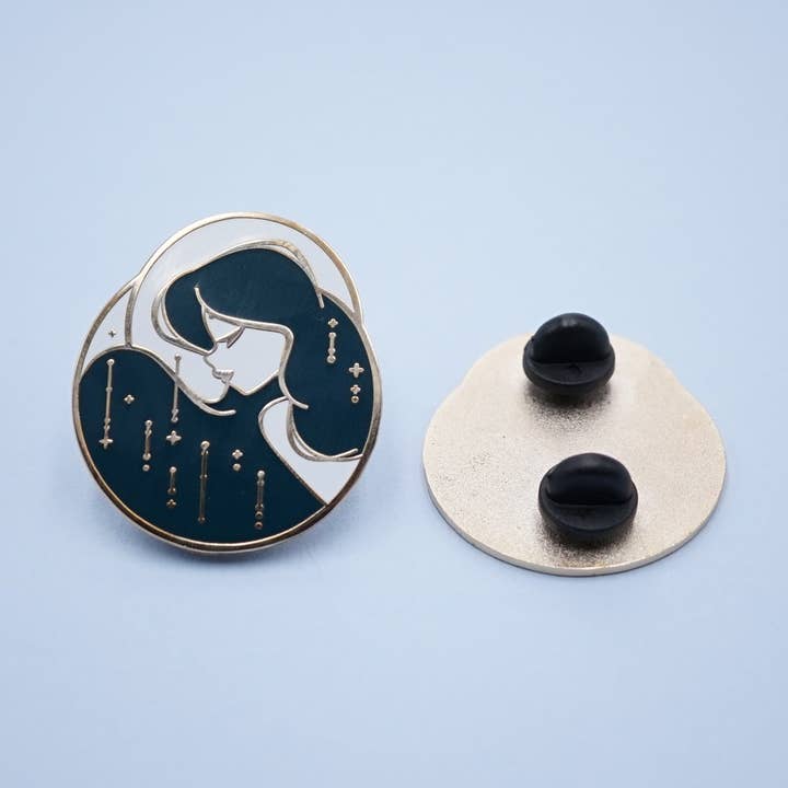 Kelly McMahon Design - Wholesale Lapel Pin/Button - Moon Pin2