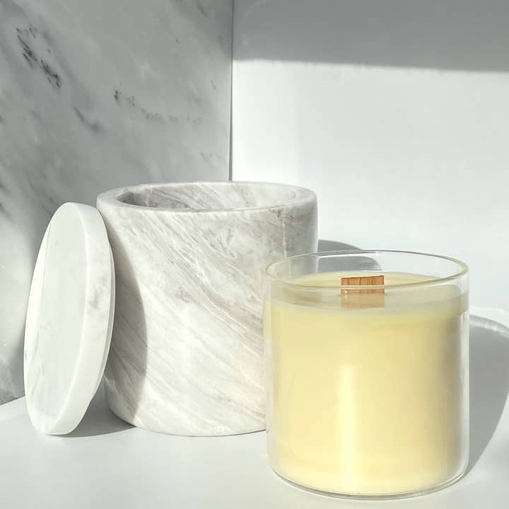 VÅL CO. - Wholesale Candle holder - Refillable Luxury Natural Stone Marble Candle Holder6