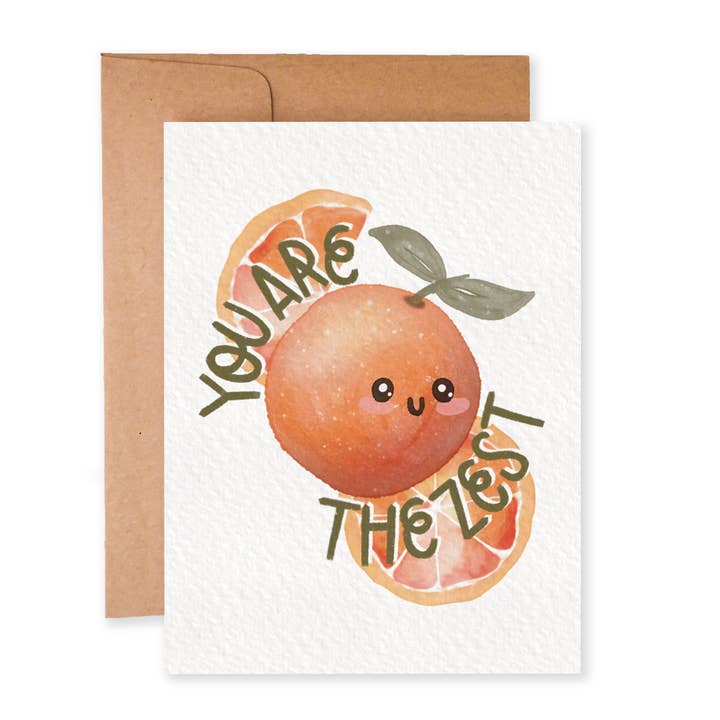 You're the Zest | Punny Love Card for wholesale by Paper Dove Shop
