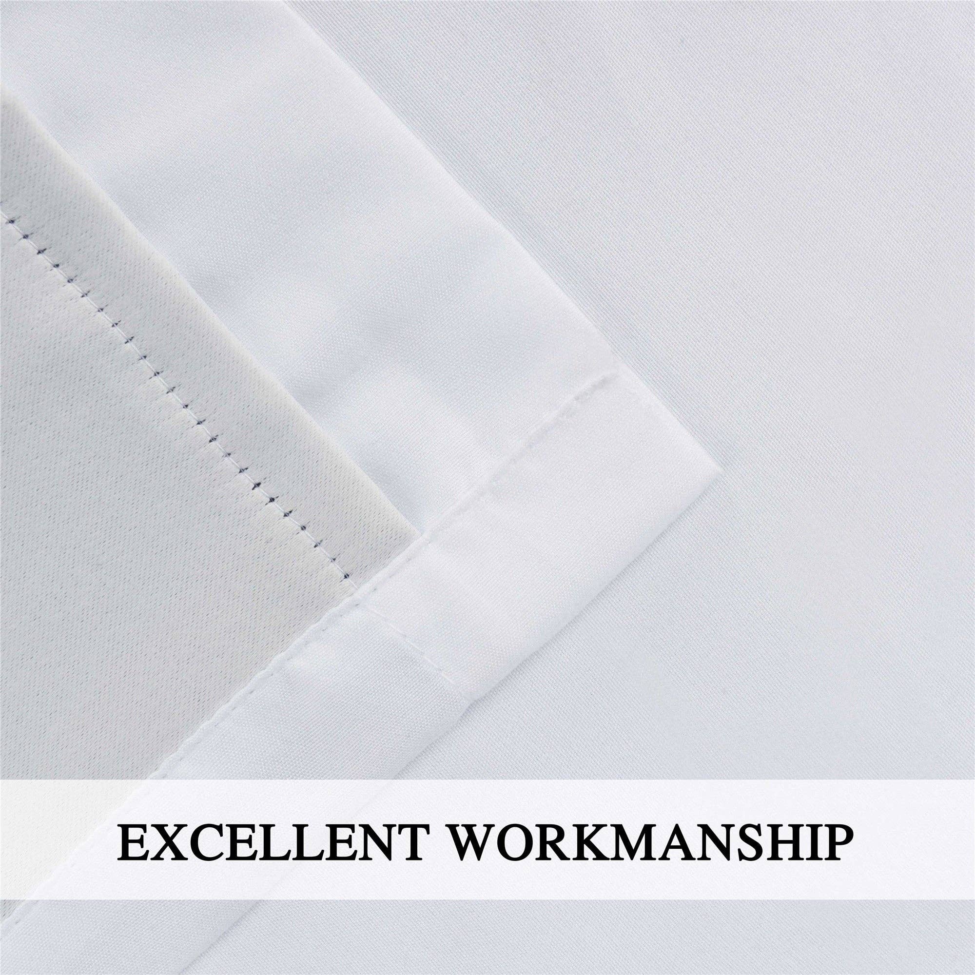 HIG - Wholesale Curtain - Farmhouse Ruffle Window Curtains with Blackout Liner Handmade Bow Ties Drapes 2 Panels Set, 54"W x 84"L7