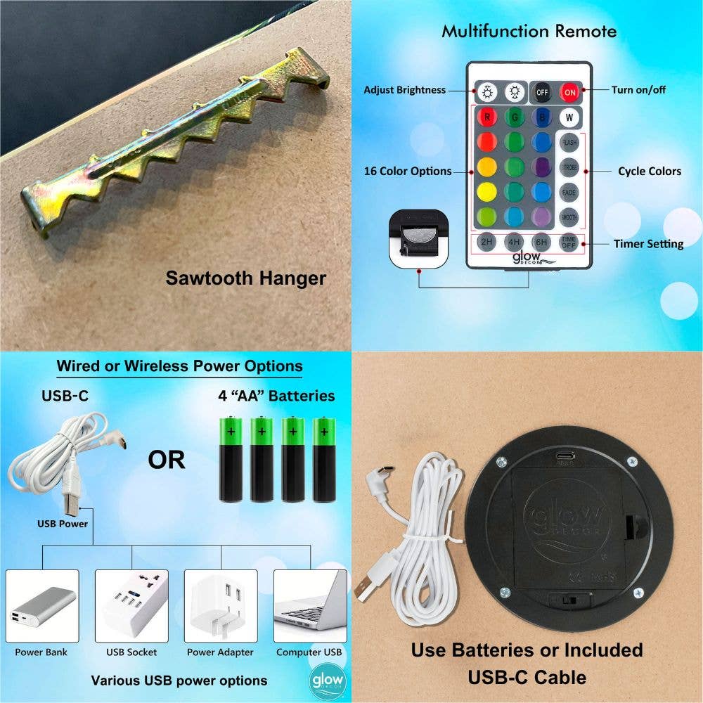 Glow Decor - Wholesale Christmas Wall Art - Heaven and Nature Sing 18x24 Fully Illuminated LED Wall Art2