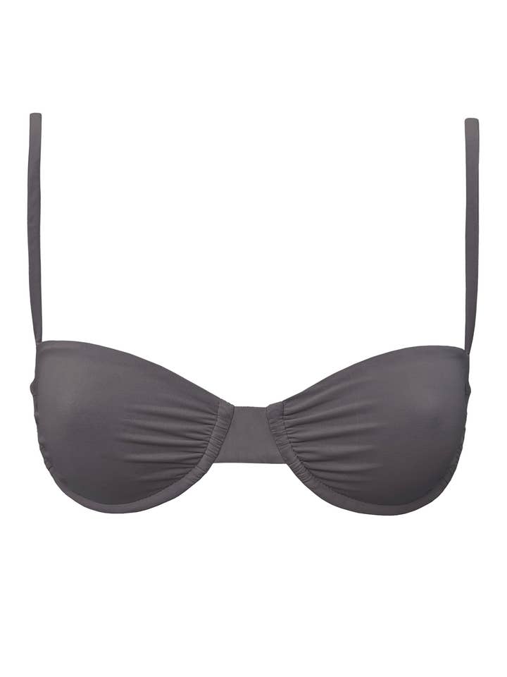 FOX TOP | CHARCOAL for wholesale by SLATE SWIM