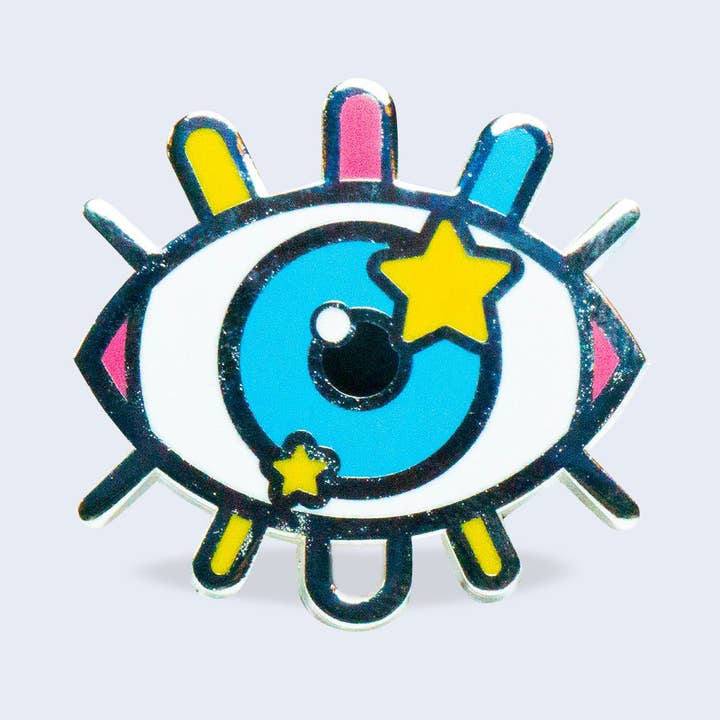 Eye hard emaille pin, cadeau voor kunstenaars, ontwerpers en creatievelingen voor wholesale door Creative Goodie